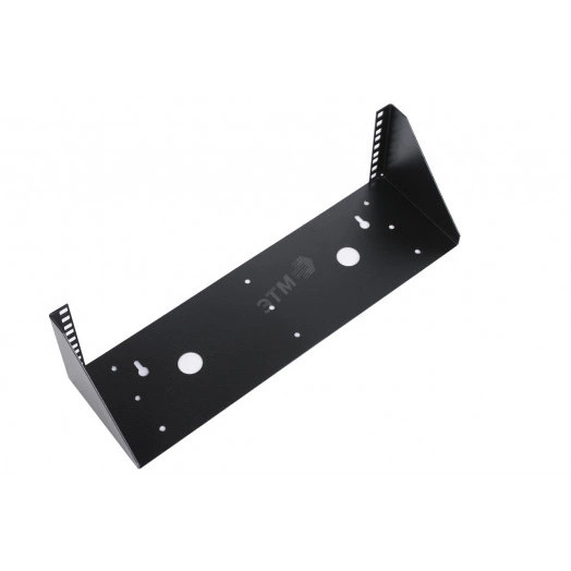 Кронштейн телекоммуникационный настенный вертикальный 4U черный