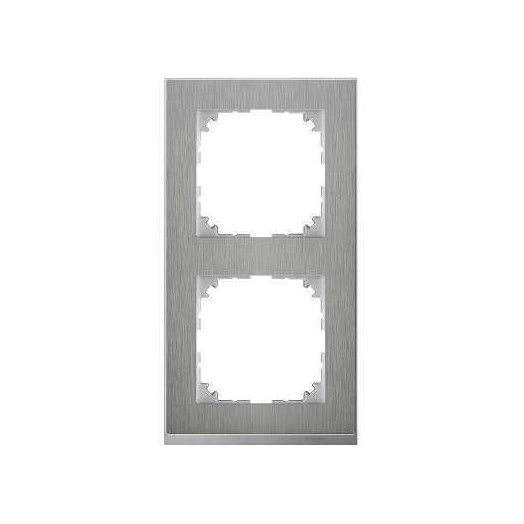 M-Pure Decor Рамка 2 поста сталь/алюминий