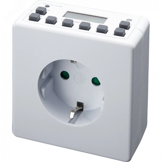 Розетка с таймером (недельная) электронная IP20 16А 3500W ТМ21