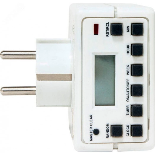 Розетка с таймером (недельная) электронная IP20 16А 3500W ТМ21
