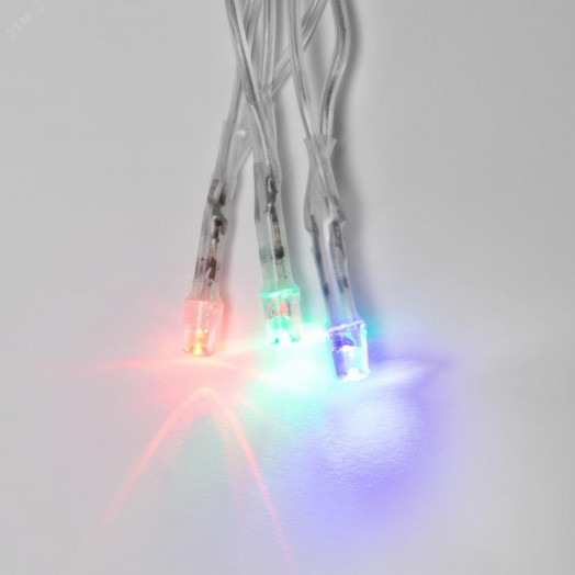 Гирлянда Бахрома светодиодная с контроллером 1,8 м 48 Светодиодов разноцветный свет прозрачный   провод ULD-B1805-048/DTA MULTI IP20