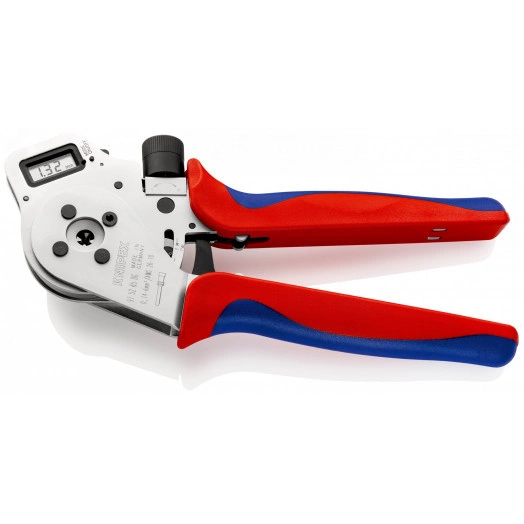 Пресс-клещи для тетрагональной опрессовки с позиционированием обработанные контакты (HarTing Ilme Phoenix Amphenol WalTher HTS ConTacT WEidmller) 014-6мм (AWG 25-10) контакт макс 75мм L=230мм хромированные двухкомпонентные рукоятки