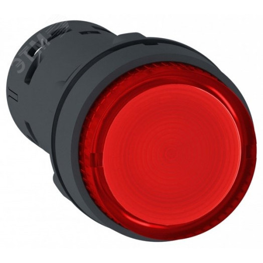 Кнопка 22мм 24В красная с подсветкой