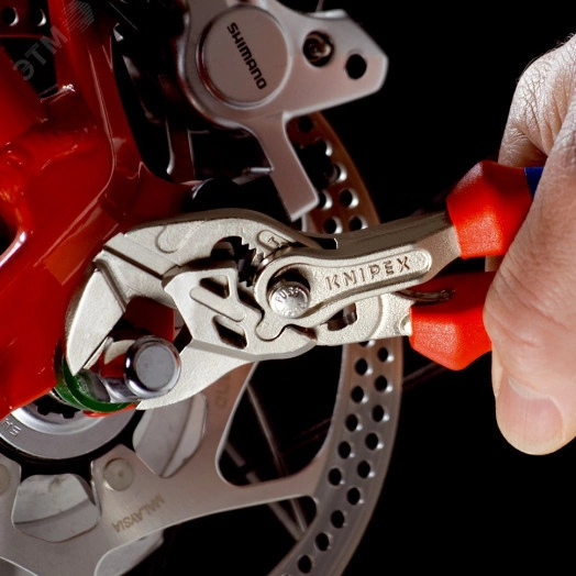 Клещи переставныеавные - гаечный ключ 27 мм (1) L-150 мм Cr-V хромированные 2-компонентные рукоятки KN-8605150