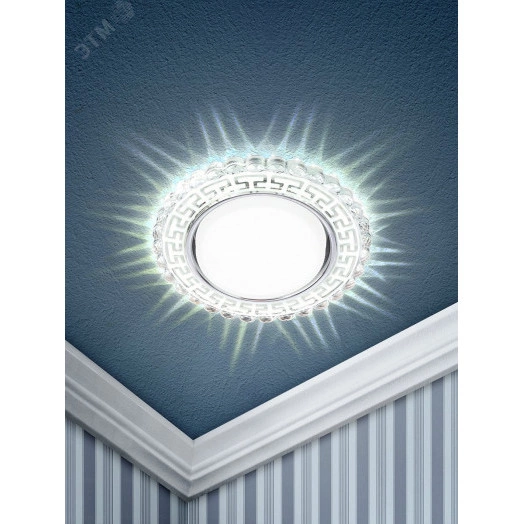 DK LD38 SL Точечные светильники ЭРА декор cо светодиодной подсветкой GX53, зеркальный