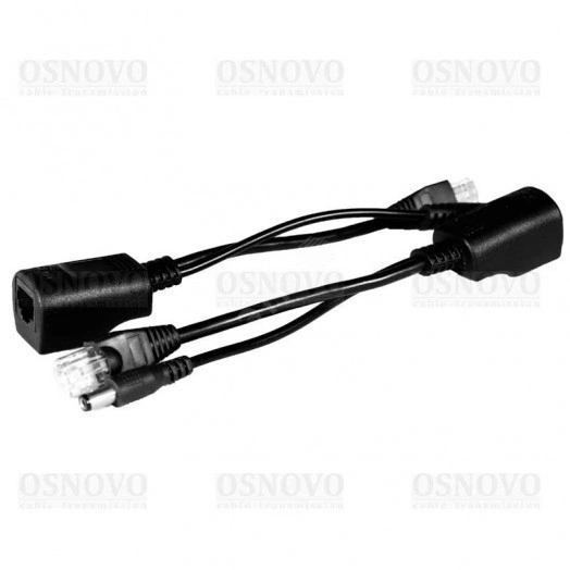 Комплект пассивный (инжектор + сплиттер) для передачи PoE по кабелю Cat 5e.