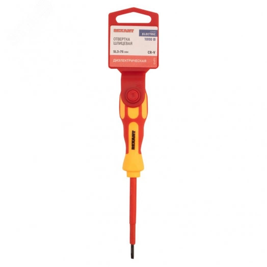 Отвертка шлицевая диэлектрическая SL3 х 75 мм