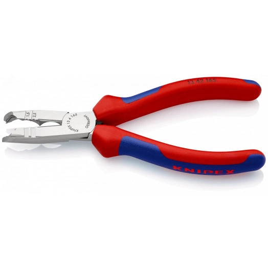 Клещи-стрипперы для популярных круглых проводов и проводов для сырых помещений (в частности NYM  5х25мм) зачистка: 15-25 мм рез: проволока средней твёрдости  31 мм твёрдая проволока  2 мм кабель  10 мм (16 мм) L-165 мм чёрные 2-компонентные руко