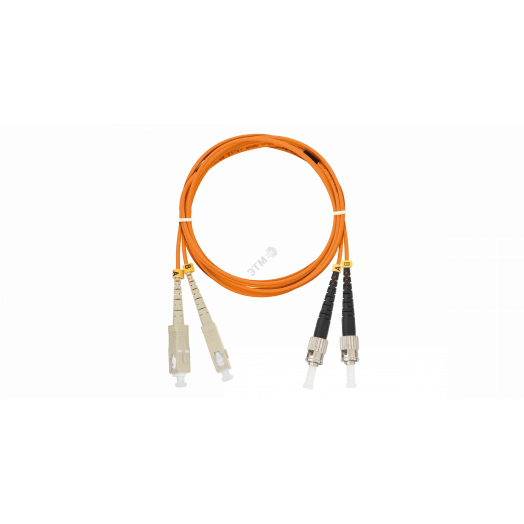 Шнур оптический переходной MM 50/125 OM2 SC/UPC-ST/UPC двойной LSZH 2мм
