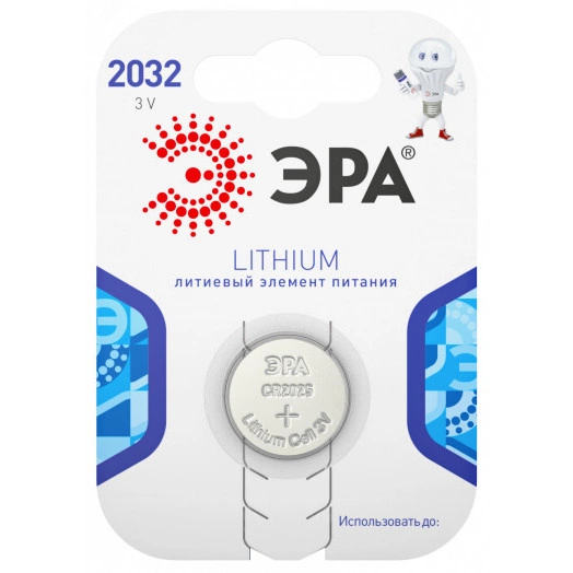 Элемент питания CR2032-1BL Lithium (40/320/46080)