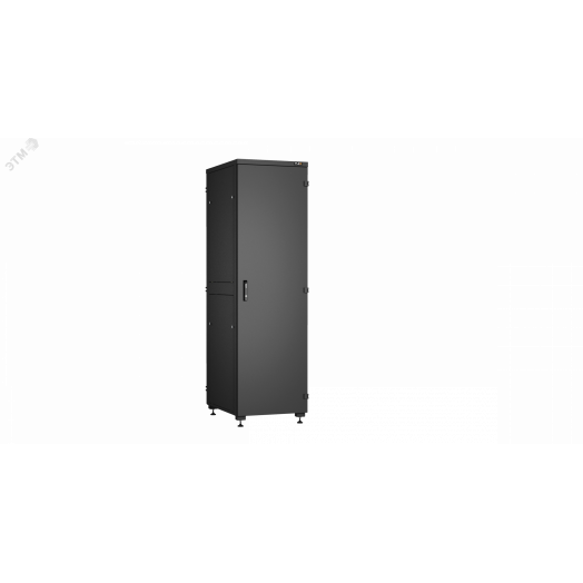Шкаф напольный серии Lite II 19', 42U, металлическая передняя и задняя дверь, цельнометаллические двухуровневые стенки, Ш600хВ2042хГ800мм, в разобранном виде, черный RAL9005