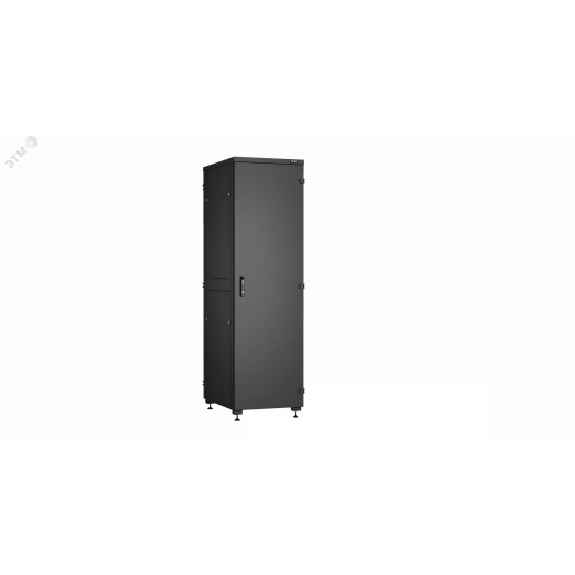 Шкаф напольный серии Lite II 19', 42U, металлическая передняя и задняя дверь, цельнометаллические двухуровневые стенки, Ш600хВ2042хГ800мм, в разобранном виде, черный RAL9005