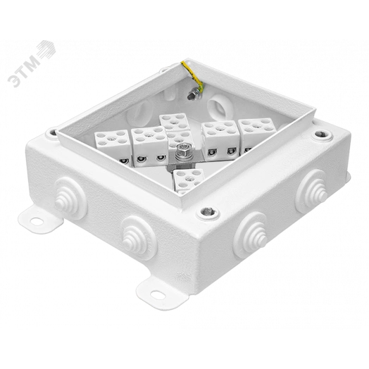 Коробка монтажная огнестойкая КМ-О (16к)-IP55-1515, корпус из оцинкованной стали, количество вводов 8
