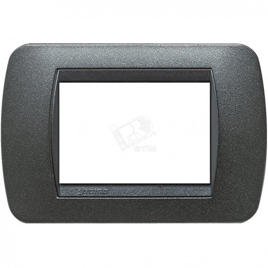 Накладка на 3 модуля Черный Графит