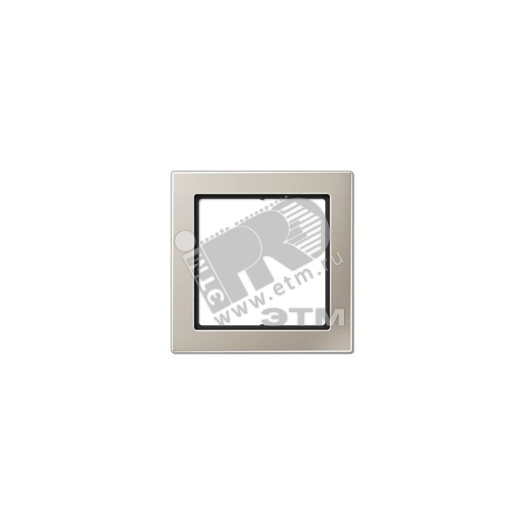 Рамка 1 пост благородная сталь