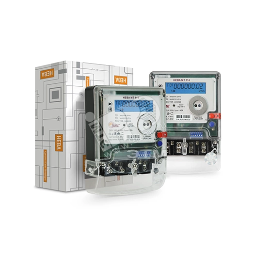 Счетчик электроэнергии НЕВА МТ 114 AS E4PC 5(60) однофазный многотарифный 5(60) класс точности 1.0 Щ ЖКИ RS485