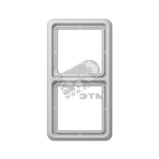 Рамка 2 поста универсальная светло-серая