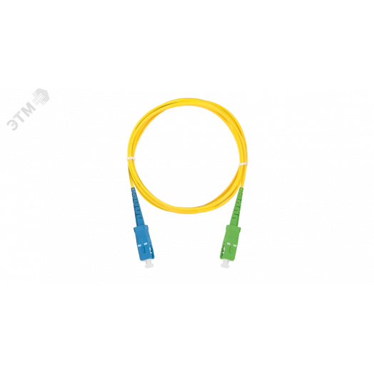 Шнур оптический переходной SM 9/125 OS2 SC/UPC-SC/APC одинарный LSZH 2мм желтый 2м