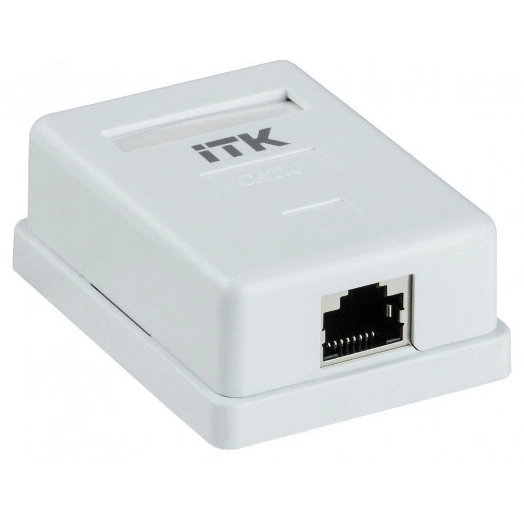 Настенная информационная розетка RJ45 кат. 6 FTP 1-порт