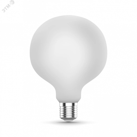 Лампа светодиодная LED 10 Вт 1070 Лм 3000К теплая Е27 G125 диммируемая milky Filament Gauss