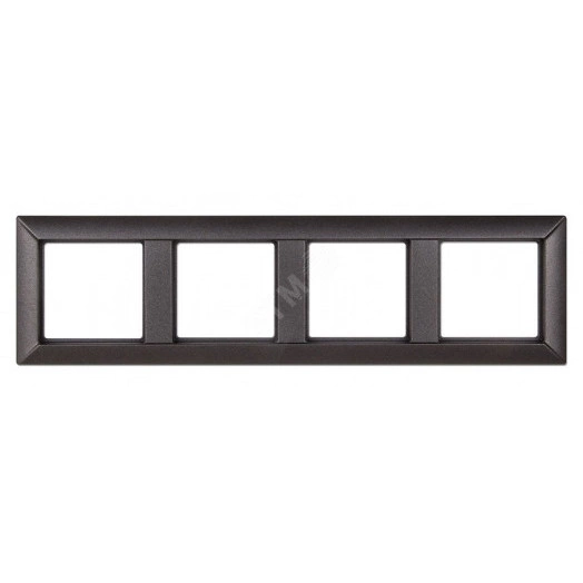 Рамка 4-местная для вертикальной и горизонтальной установки. Серия- Eco Profi. Материал- термопласт. Цвет- антрацит (крашеный)