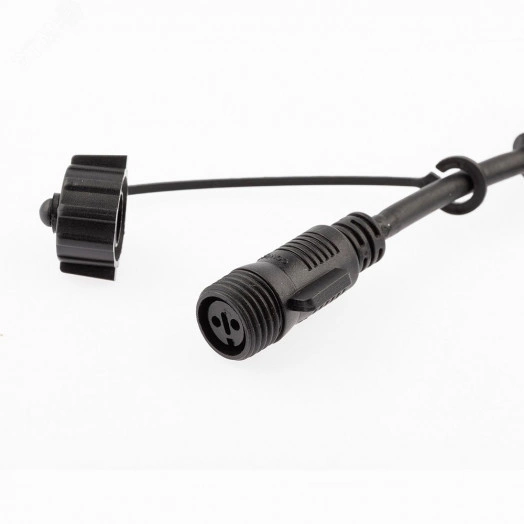 Коннектор ERAPS-C для гирлянд Т-образный IP65 каучук черный ЭРА