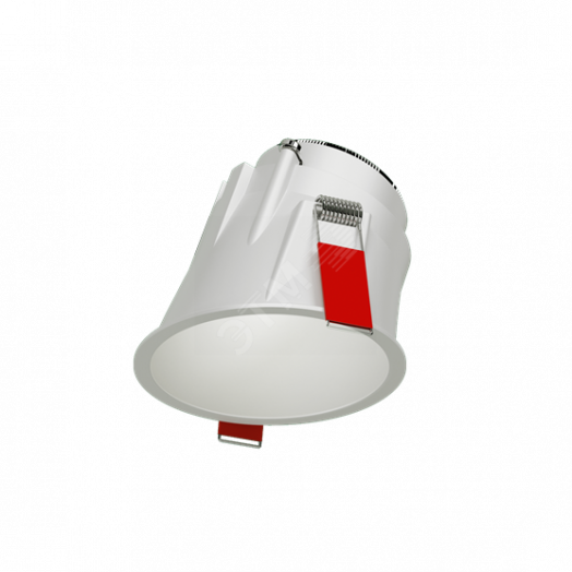 Рамка для модульного светильника FLEX 50 06 круглая встраиваемая утопленная 95х80мм RAL9010 кососвет для освещения стен ВАРТОН
