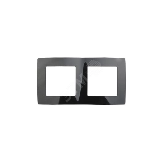 Рамка на 2 поста, Эра12, чёрный, 12-5002-06