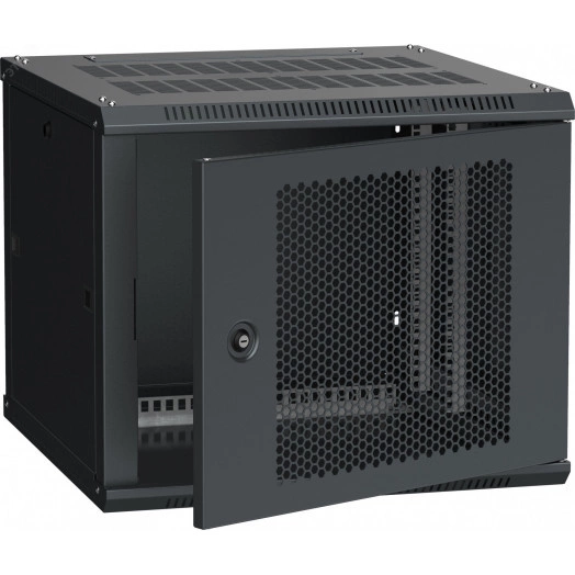 Шкаф LINEA W 9U 600x600 мм дверь перфорированная RAL9005