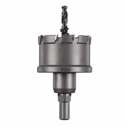 Коронка цельная твердосплавная TCT для стали/нержавеющей стали 51мм