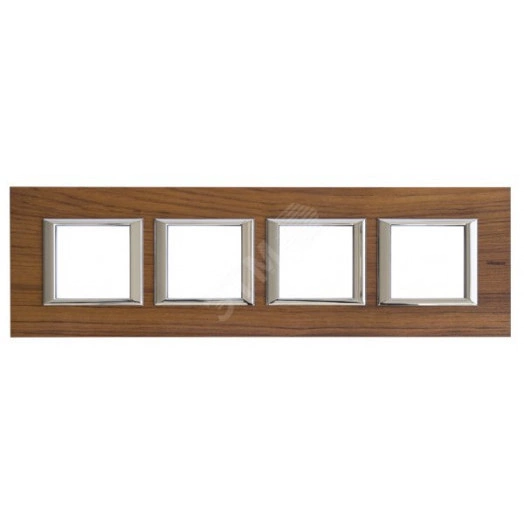 Axolute Рамка 2х4 поста 71мм горизонтальная тик