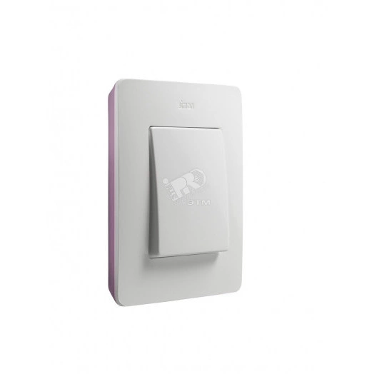 Рамка 2 поста пастель розовая/белая