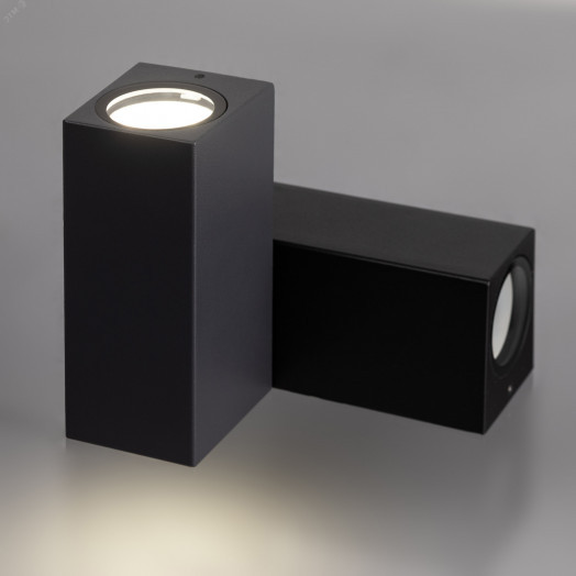 Декоративная подсветка ЭРА WL38 BK MR16/GU10 (2 шт.), черный, для интерьера, фасадов зданий, лампа MR16 ( в комплект не входит)