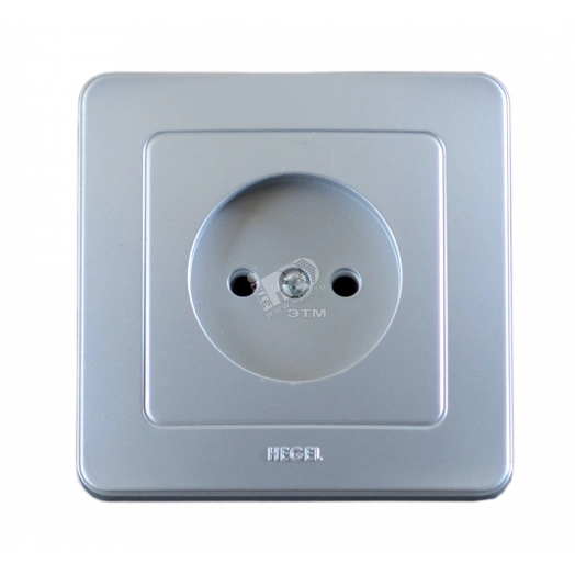 Розетка скрытая серебро