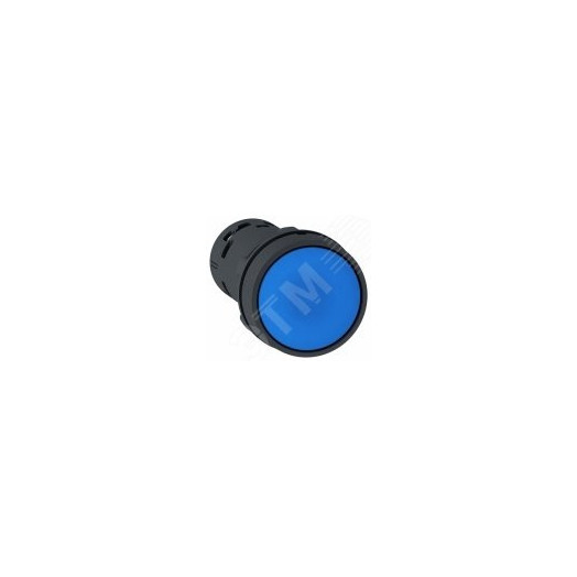 Кнопка с пружинным возвратом синяя