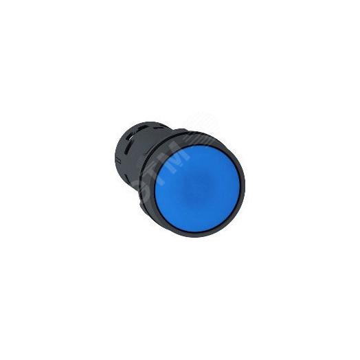 Кнопка с пружинным возвратом синяя