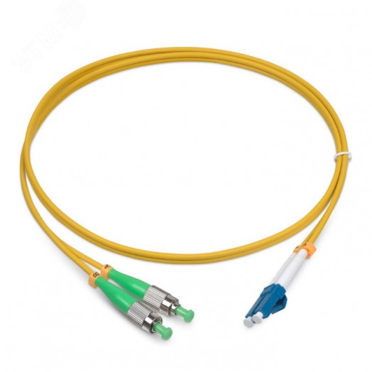 Шнур оптический duplex 25м FC/APC-LC/UPC 9/125 sm  LSZH FOP(d)-9-FC/APC-LC/UPC-25m