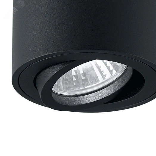 Светильник ДПО GU10 без лампы поворотный черный