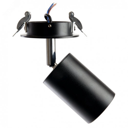 Светильник светодиодный ДВО-10w 4000К 900Лм со светодиодной подсветкой 3w наклонный черный