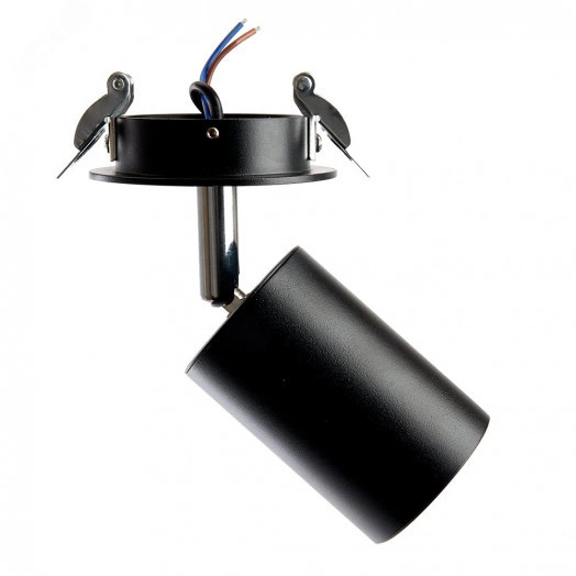 Светильник светодиодный ДВО-10w 4000К 900Лм со светодиодной подсветкой 3w наклонный черный