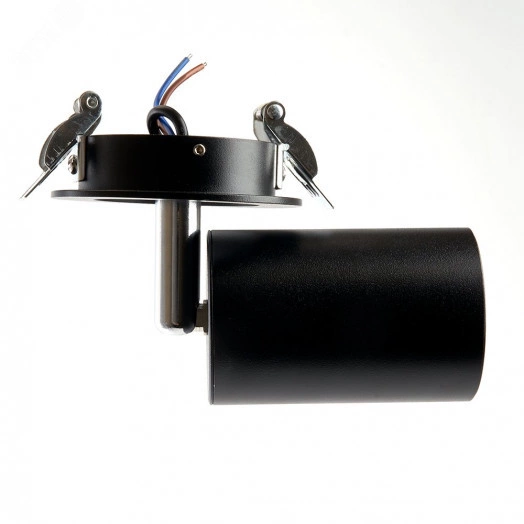 Светильник светодиодный ДВО-10w 4000К 900Лм со светодиодной подсветкой 3w наклонный черный