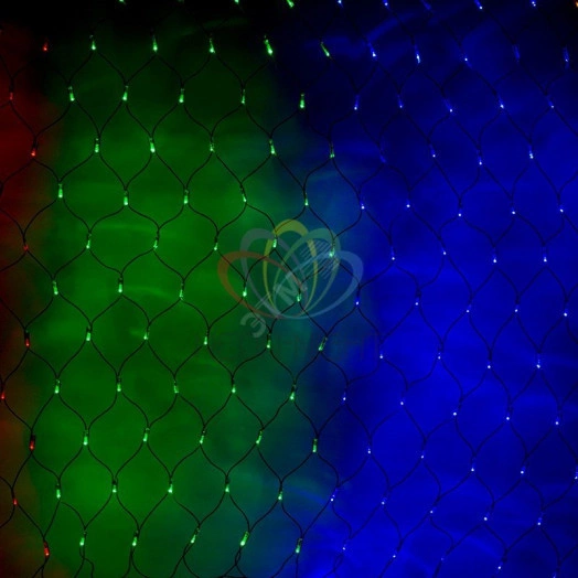 Гирлянда-сеть профессиональная светодиодная 1х1.5м свечение с динамикой черный провод мульти