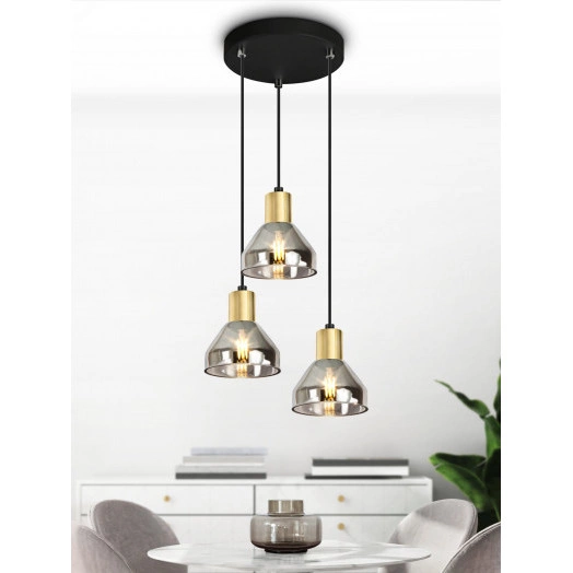 Светильник подвесной (подвес) Rivoli Kassandra 3118-203 3 х Е14 40 Вт модерн потолочный