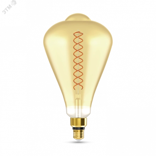 Лампа светодиодная LED 8.5 Вт 660 Лм 2000К теплая Е27 ST164 golden flexible Filament Gauss