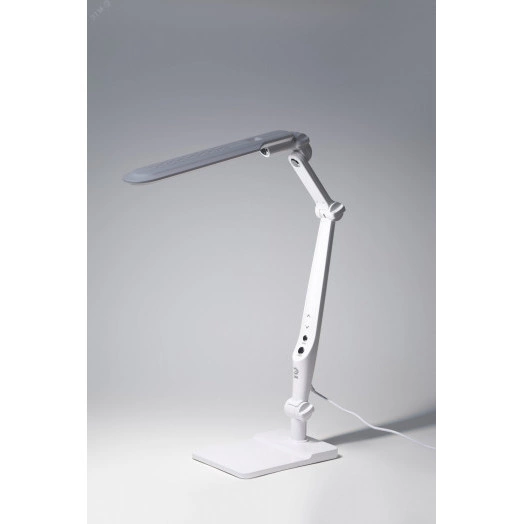 Светильник настольный светодиодный NLED-497-12W-W на струбцине и с основанием белый ЭРА