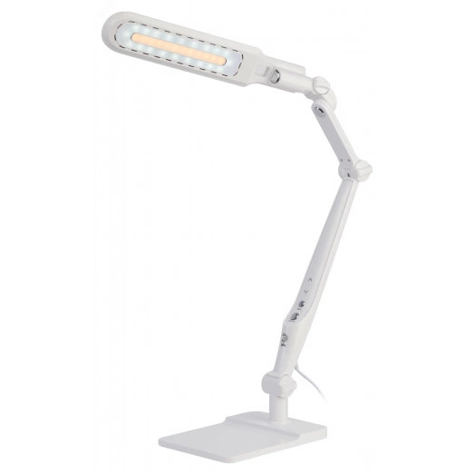 Светильник настольный светодиодный NLED-497-12W-W на струбцине и с основанием белый ЭРА