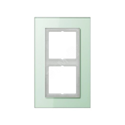 Рамка 2-я для горизонтальной/вертикальной установки  Серия- LS plus  Материал- стекло  Цвет- матовый белый