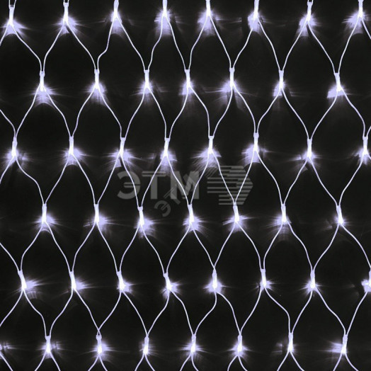 Гирлянда профессиональная Сеть 2х1,5м, свечение с динамикой, прозрачный ПВХ, 288 LED, 230 В, цвет: Белый