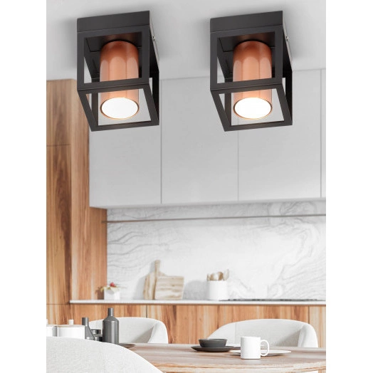 Светильник потолочный Rivoli Raffaela 5082-201 1 * GU10 25 Вт накладной для натяжных потолков лофт - кантри