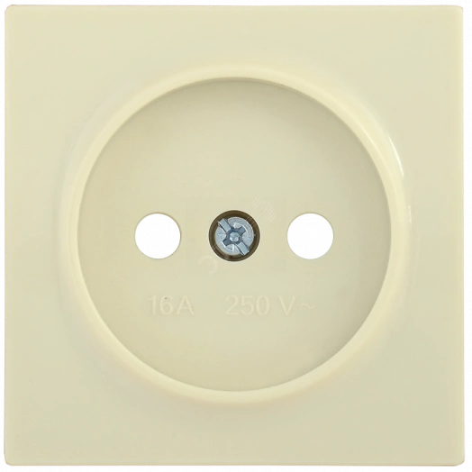Накладка розетка без заземляющего контакта BOLERO кремовый